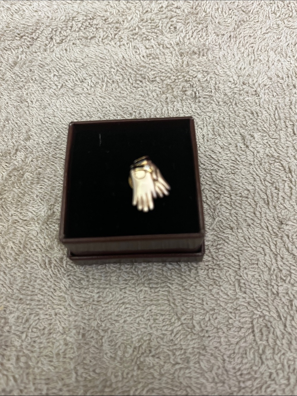 Gold Tone Hand-Shaped Ring